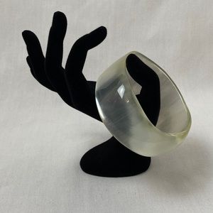 Clear/White Lucite Bracelet